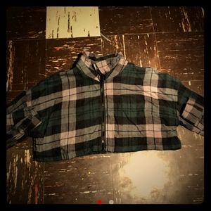 Forever 21 Flannel Crop Top